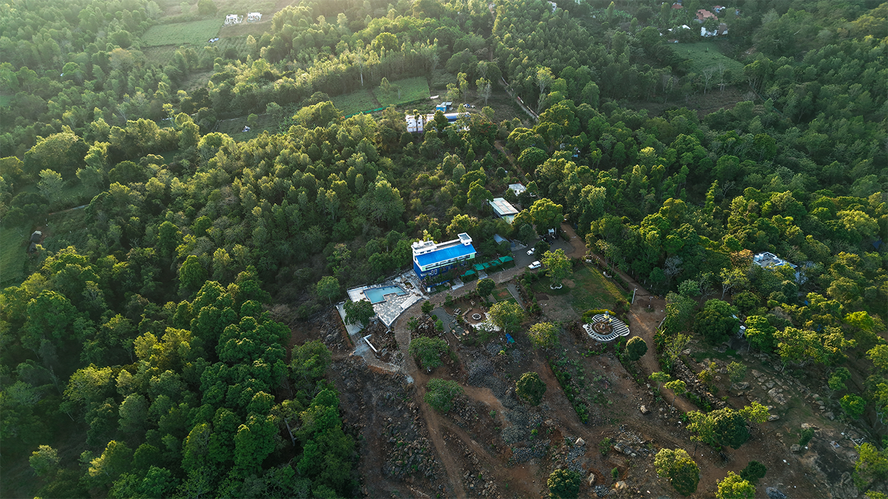 Eco friendly resort rooms near Dindigul Sirumalai Hills